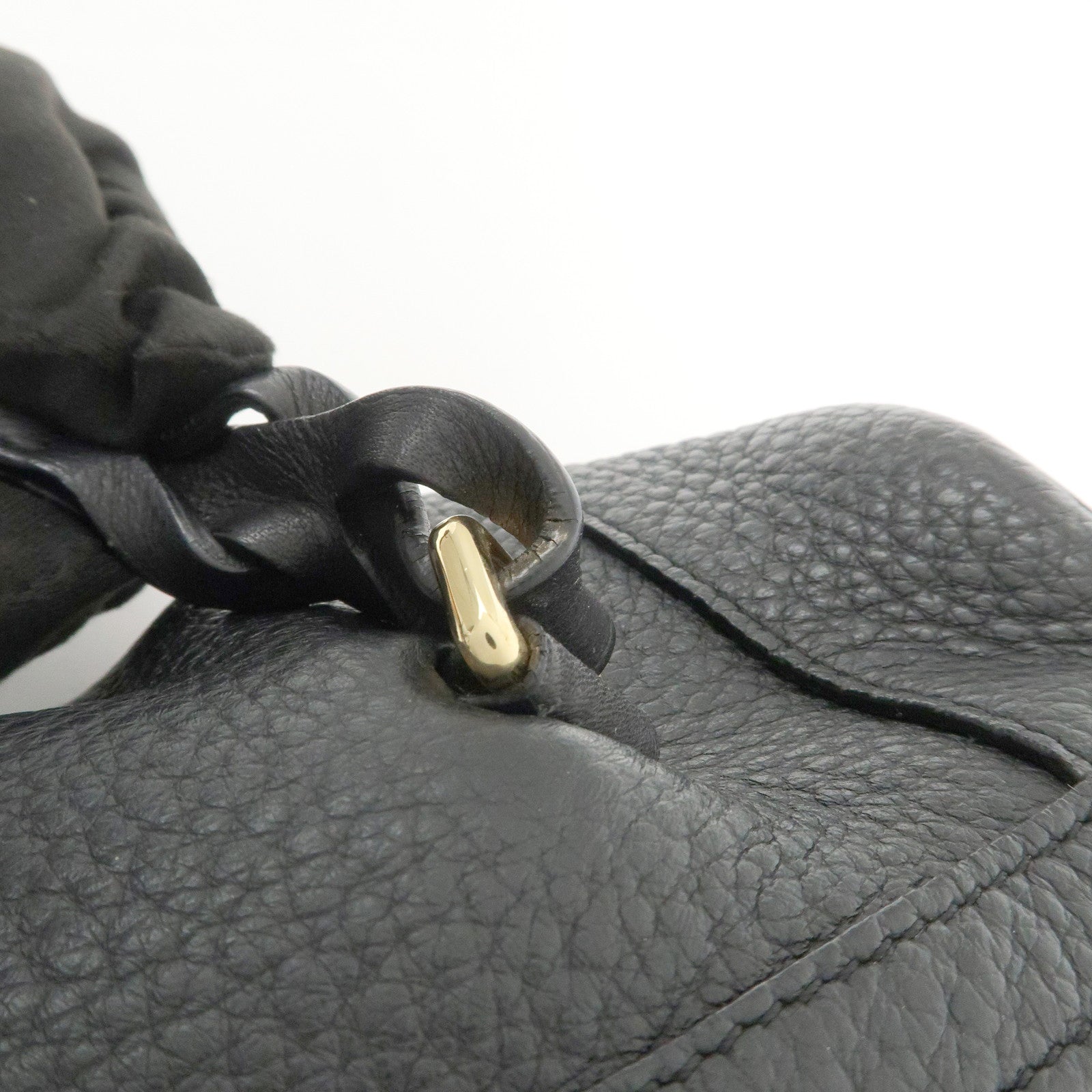 LOEWE Anagram Leather Amazona Fusta 2Way Shoulder Bag Black