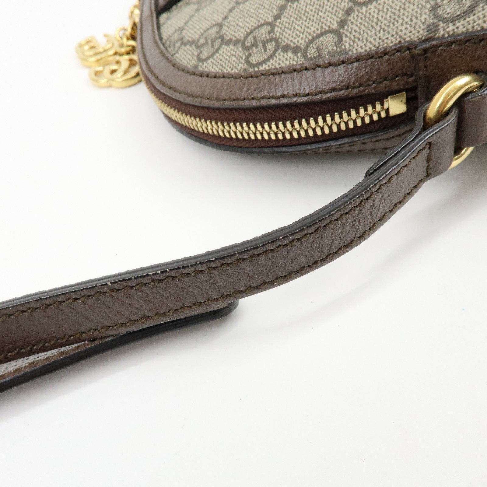 GUCCI Sherry Ophidia GG Supreme Leather Shoulder Bag Beige 499621
