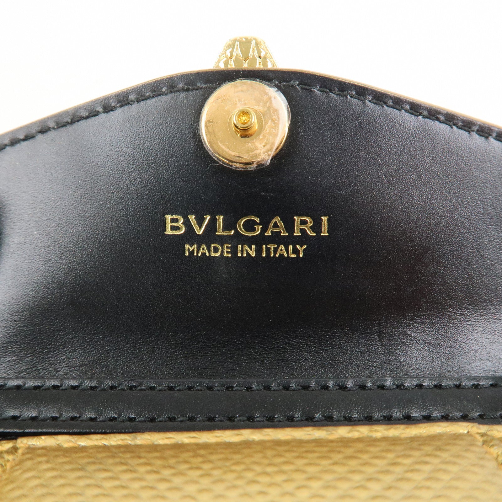 BVLGARI Serpenti Forever Leather Bag Charm Gold