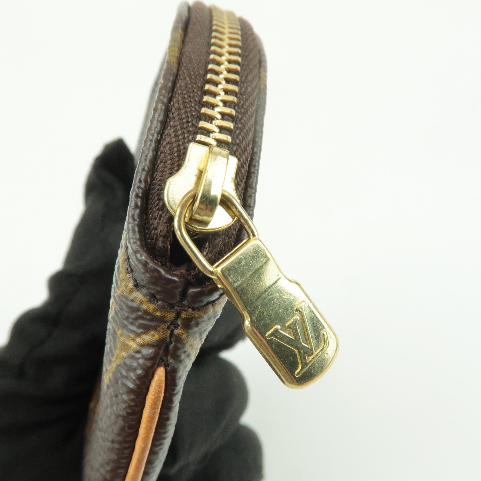 Louis Vuitton Monogram Porte Monnaie Rond Coin Case M61926 Used