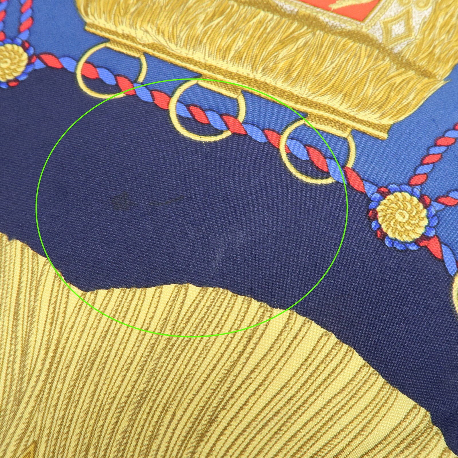 HHERMES Carre 90 Silk 100% Scarf Poste et Cavalerie Navy Gold