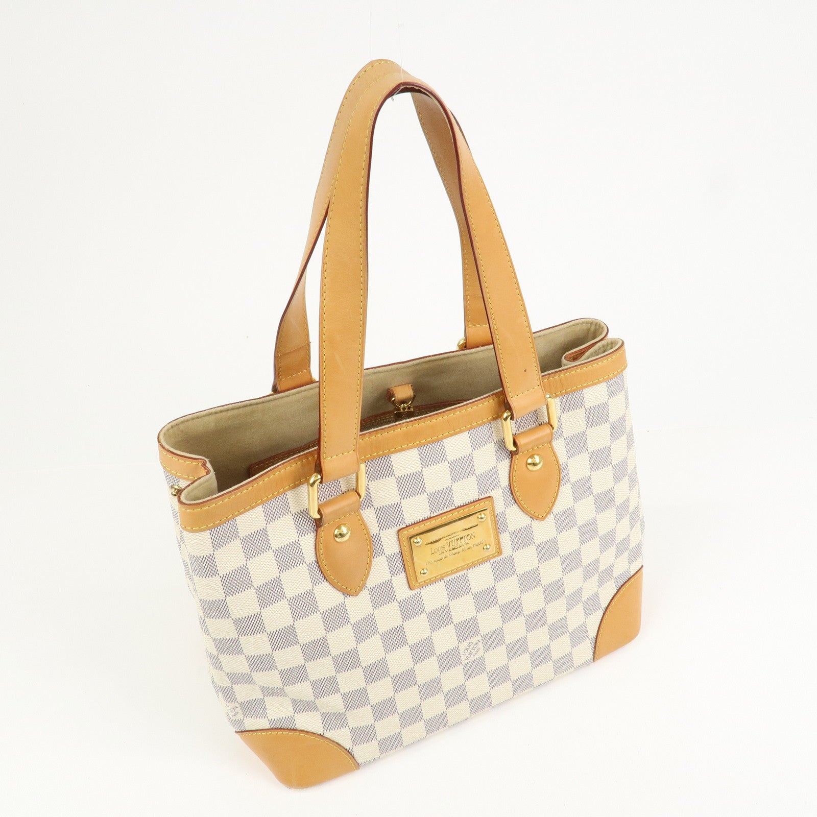Louis Vuitton Damier Azur Hampstead PM Hand Bag Ivory N51207