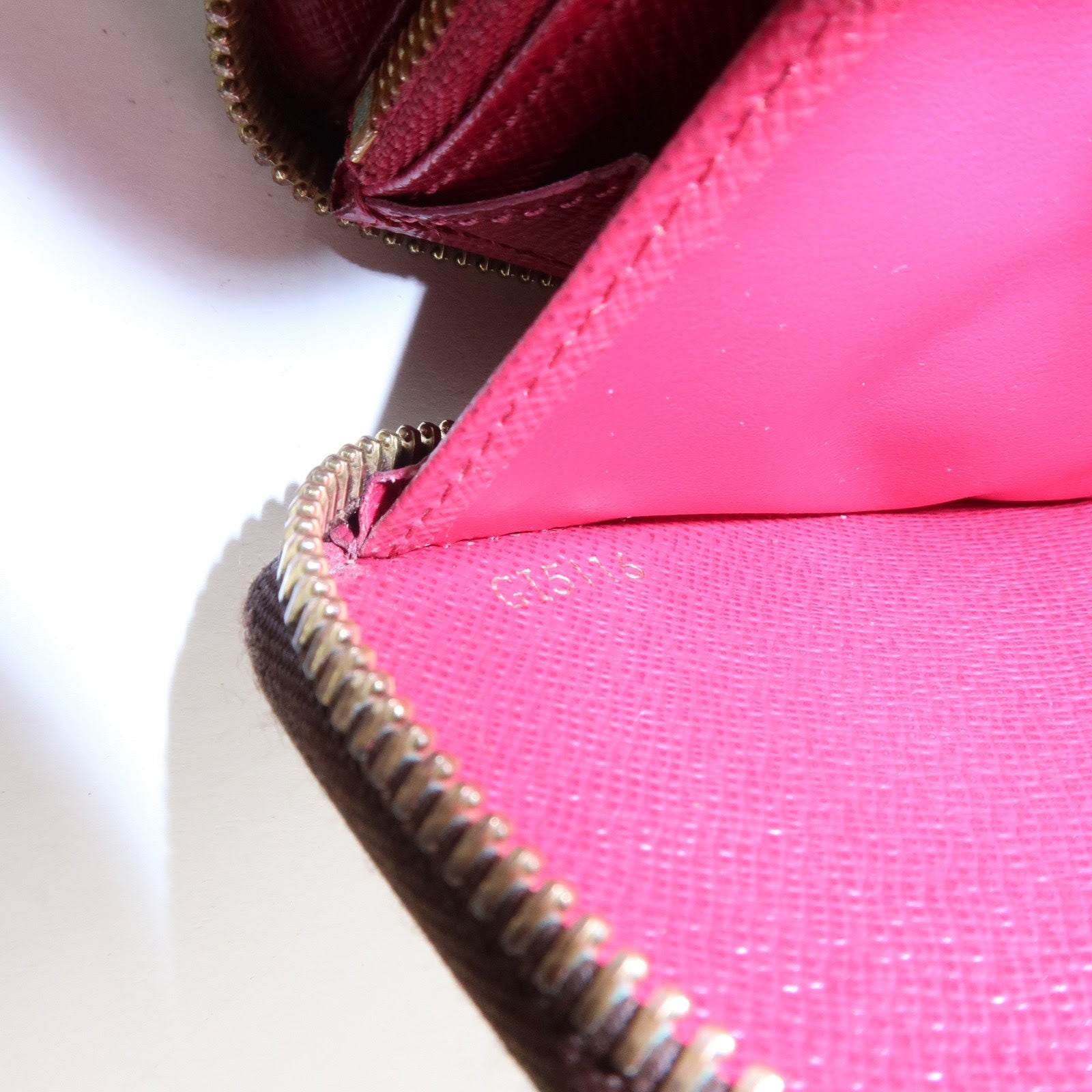 Louis Vuitton Monogram Zippy Long Wallet Brown Fuchsia M41895 Used