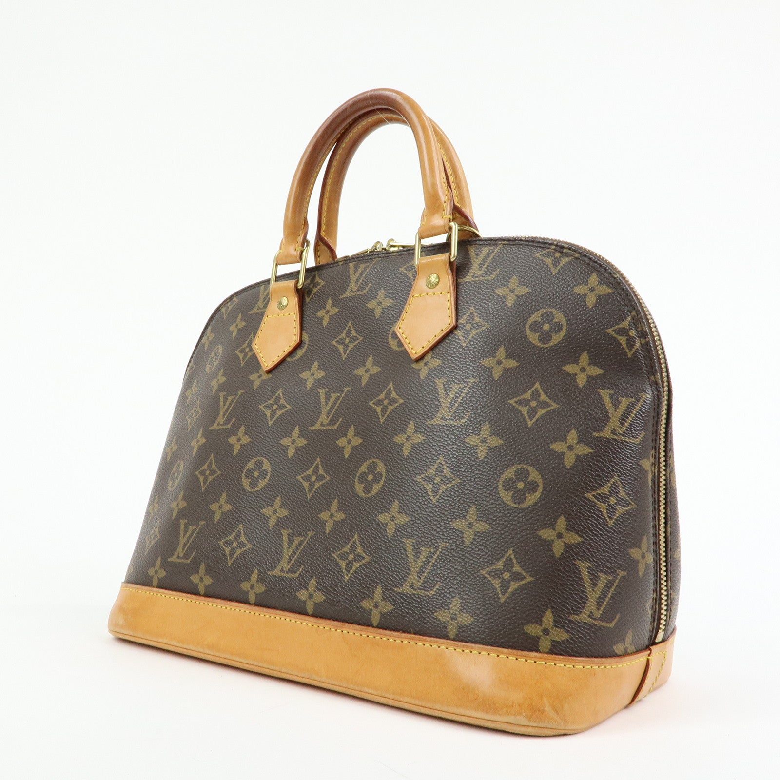 Louis Vuitton Monogram Alma Hand Bag Brown M51130