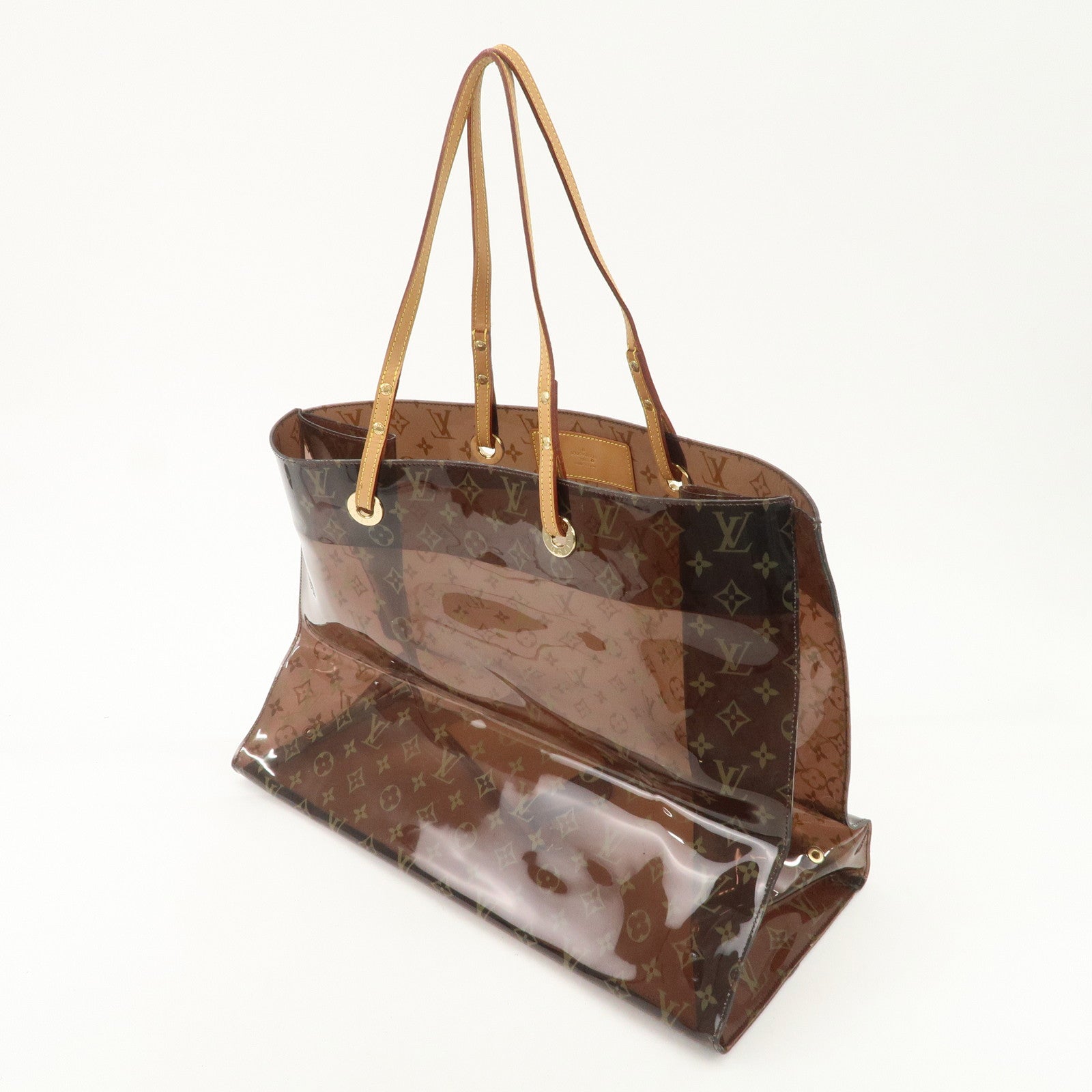 Louis Vuitton Monogram Cabas Cruise Vinyl Tote Bag Brown M50500 Used