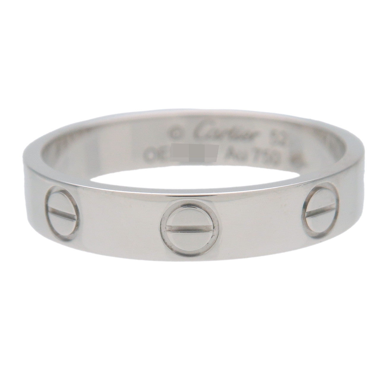 Cartier Mini Love Ring #52 18KWG 750WG White Gold US6-6.5 EU51.5