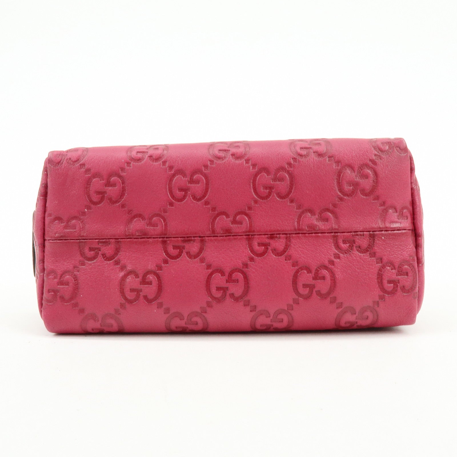 GUCCI Guccissima Leather Pouch Cosmetic Pouch Purse Pink 153228