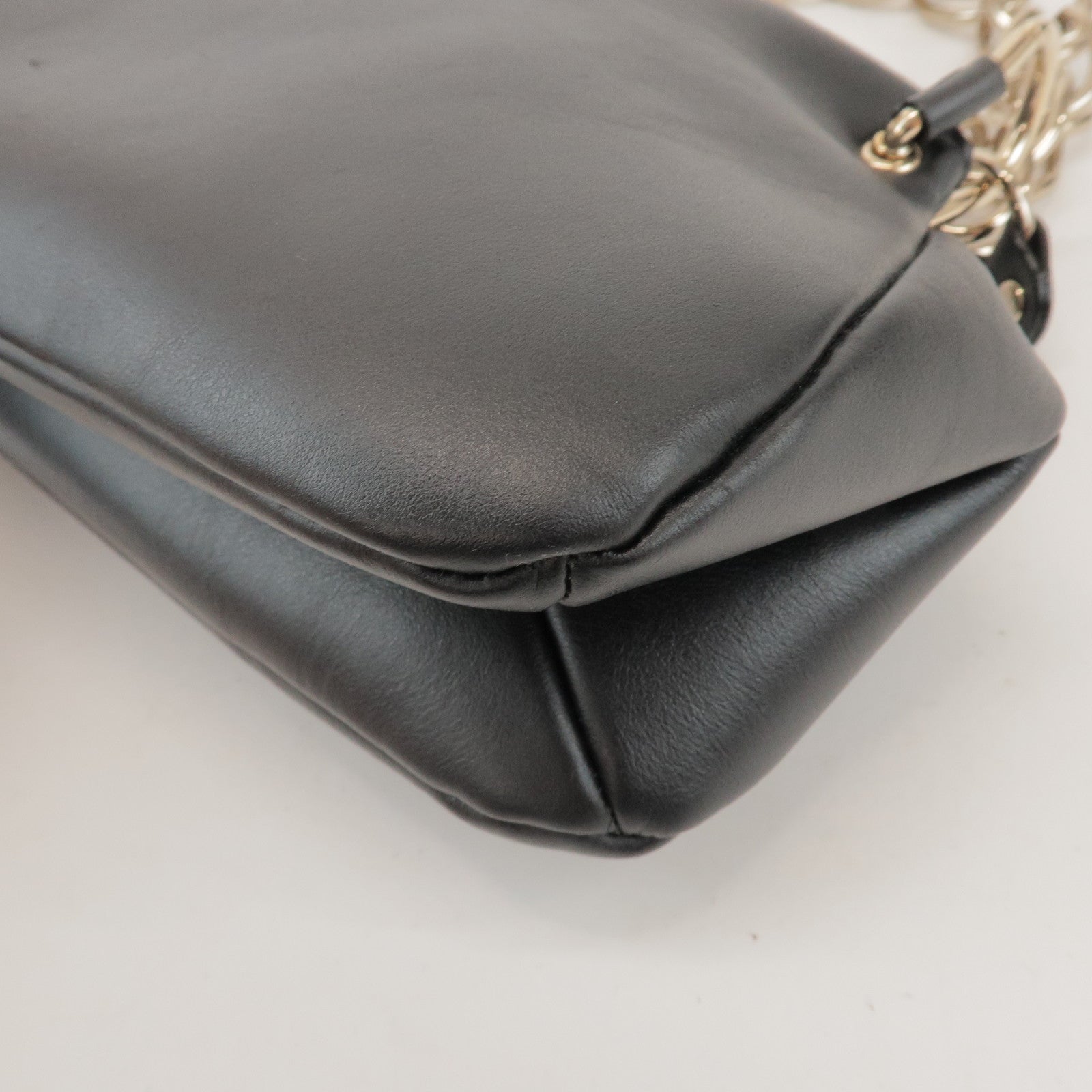 Chloe Juana Leather Chain Shoulder Bag Hand Bag Black