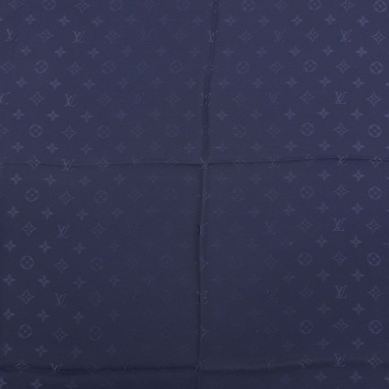 Louis Vuitton Monogram Silk100% Scarf Stole Shawl Navy