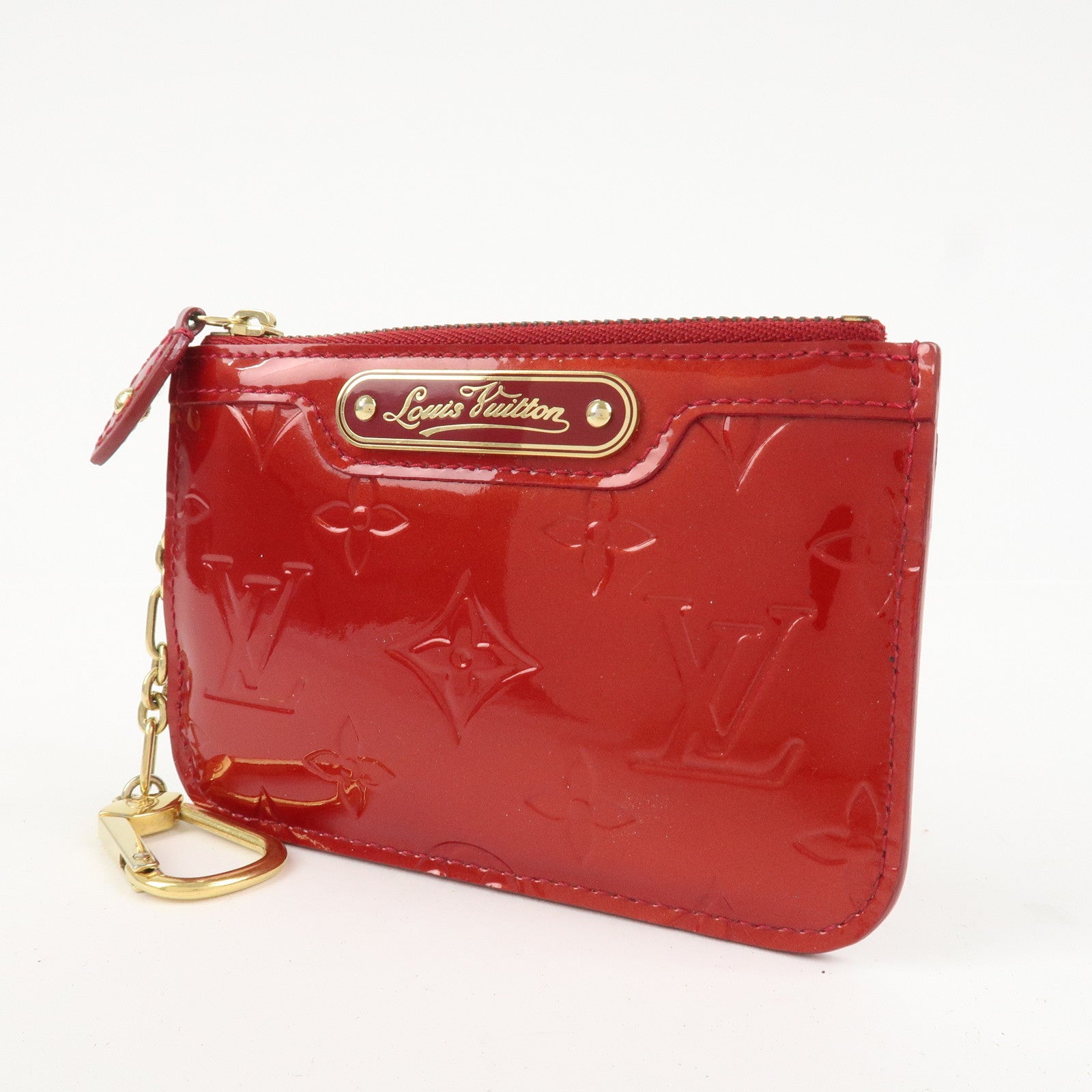 Louis Vuitton Monogram Vernis Pochette Cles NM Cerise M90214