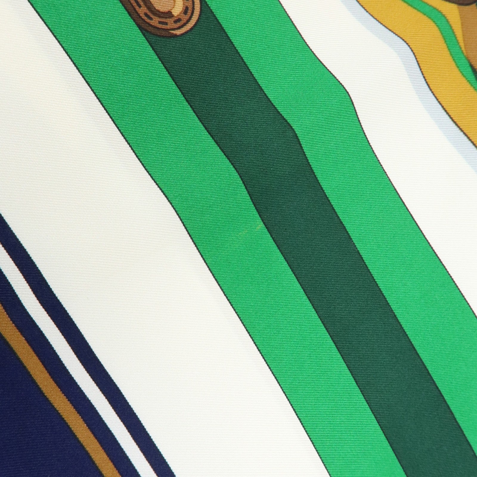 HERMES Carre 90 Silk 100% J.METZ Les Sangles Scarf Blue Green Red