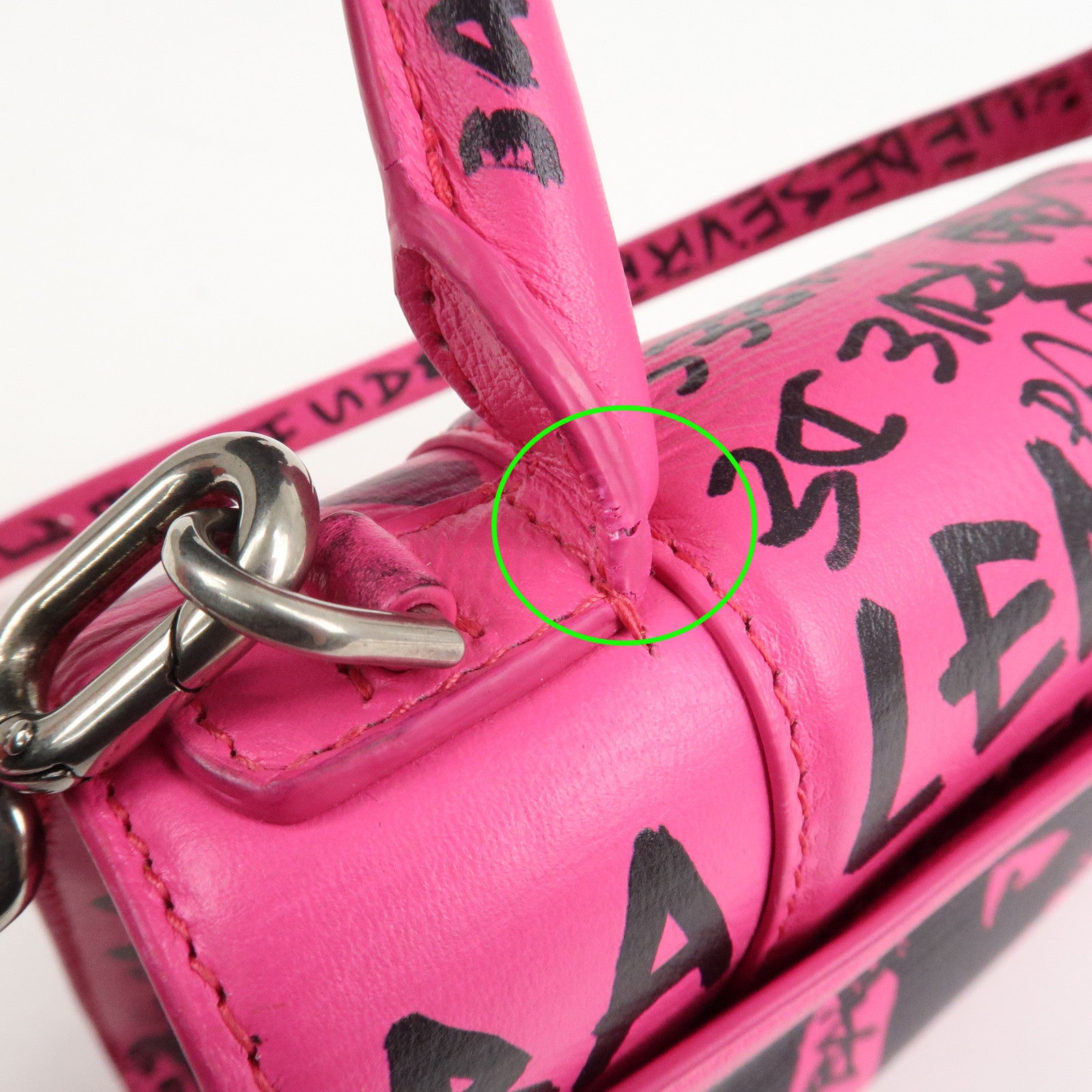 BALENCIAGA Hourglass XS 2Way Hand Shoulder Bag Hot Pink 592833