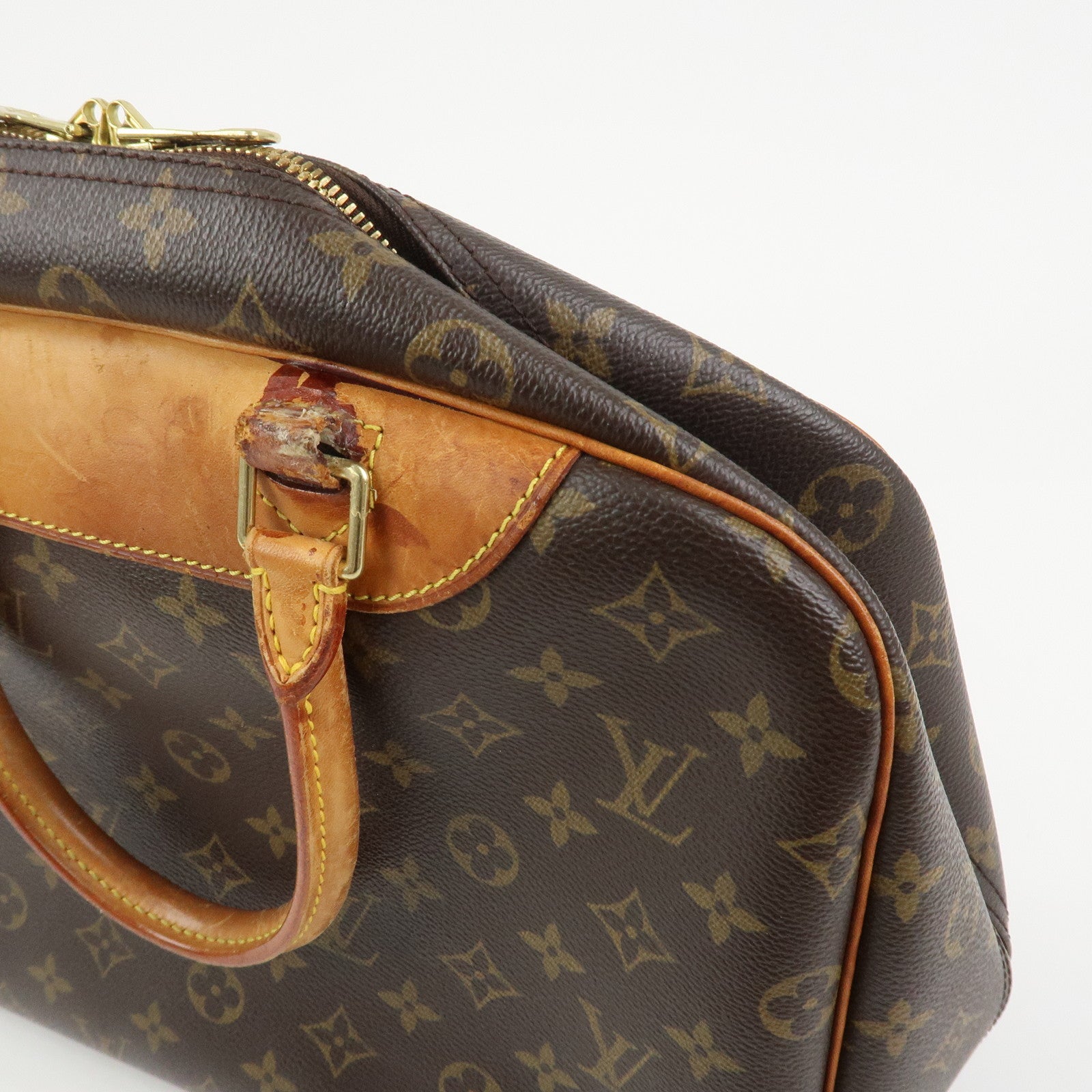 Louis Vuitton Monogram Canvas Deauville Hand Bag Brown M47270