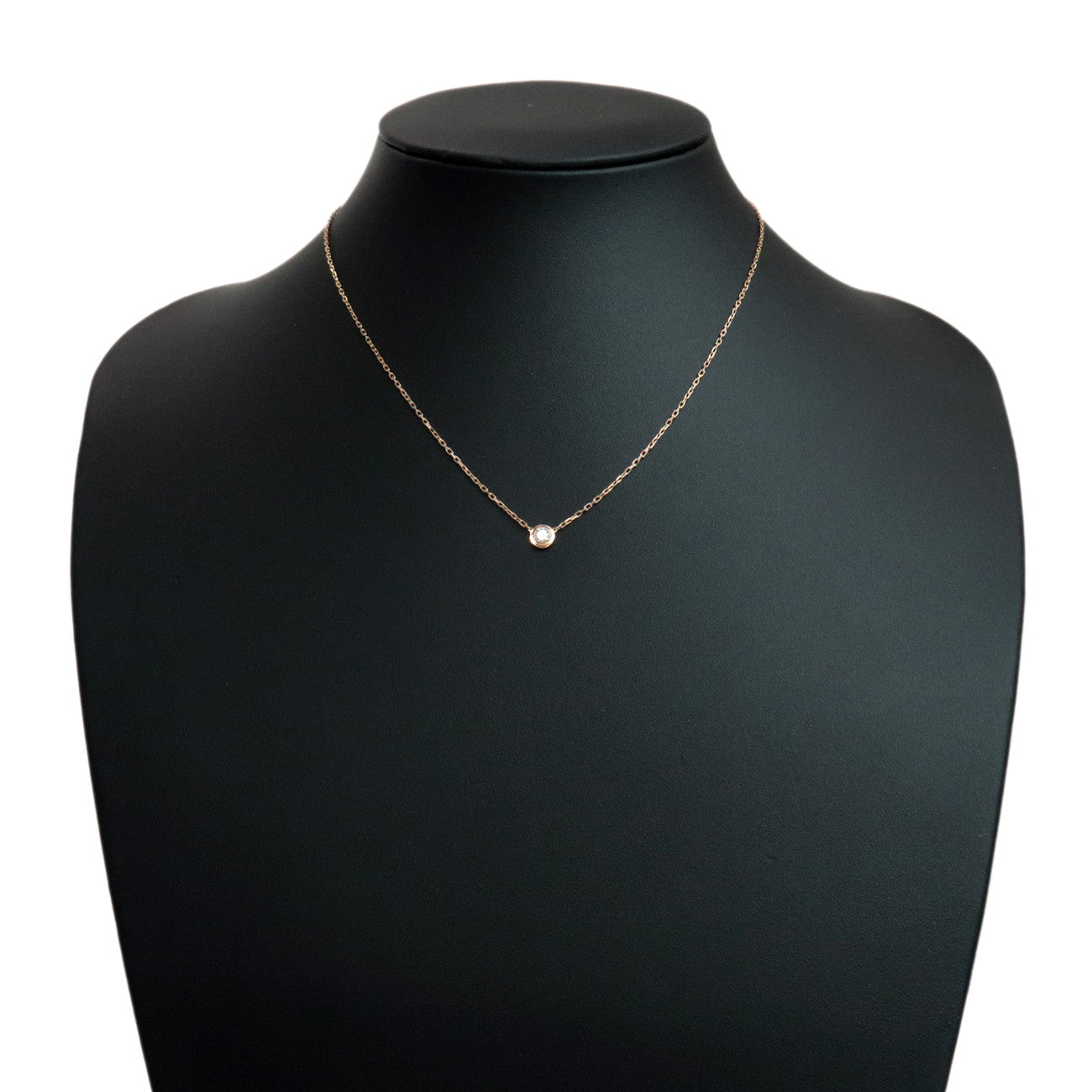 Cartier D'amour Necklace LM 1P Diamond K18 750YG Rose Gold