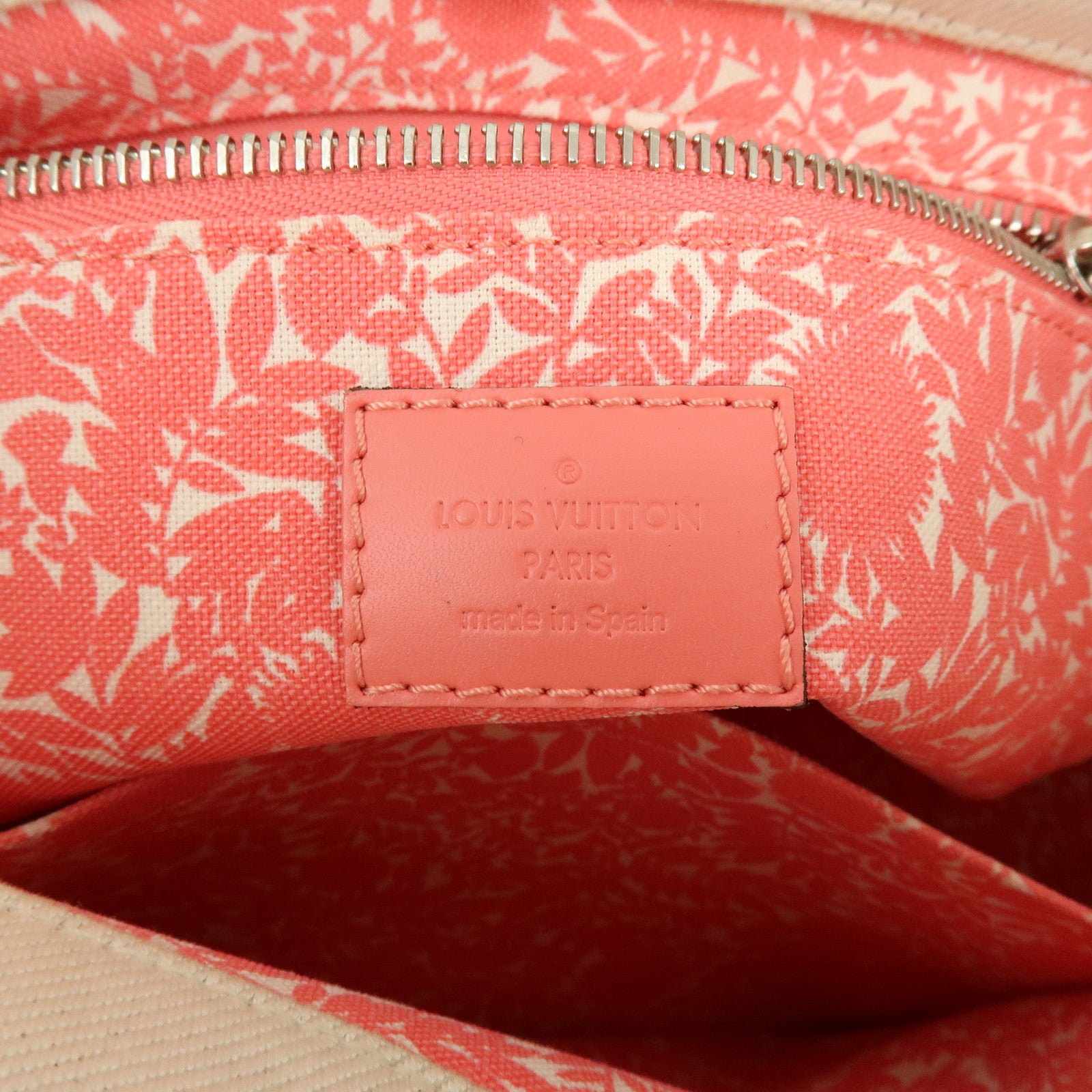 Louis Vuitton Canvas Leather Cabas PM Hand Bag Corail M94505