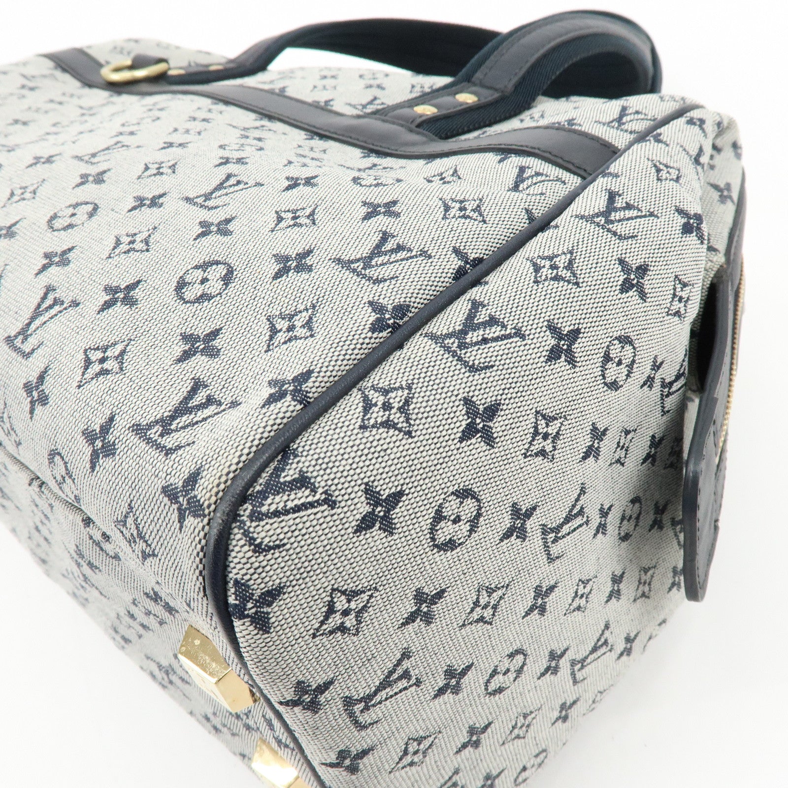 Louis Vuitton Monogram Mini Josephine GM Hand Bag Blue M92211