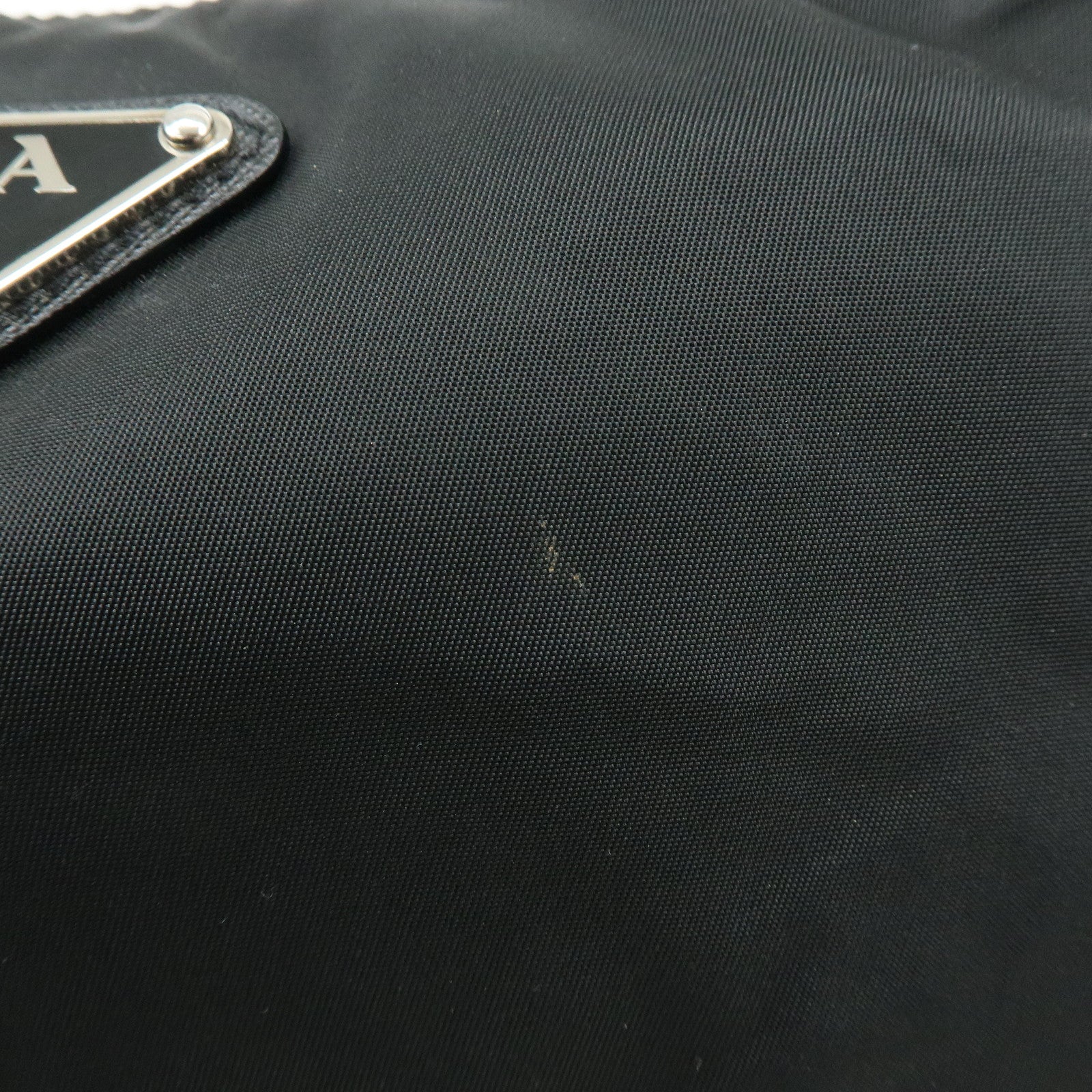 PRADA Triangle Logo Nylon Saffiano Leather Shoulder Bag BR3332