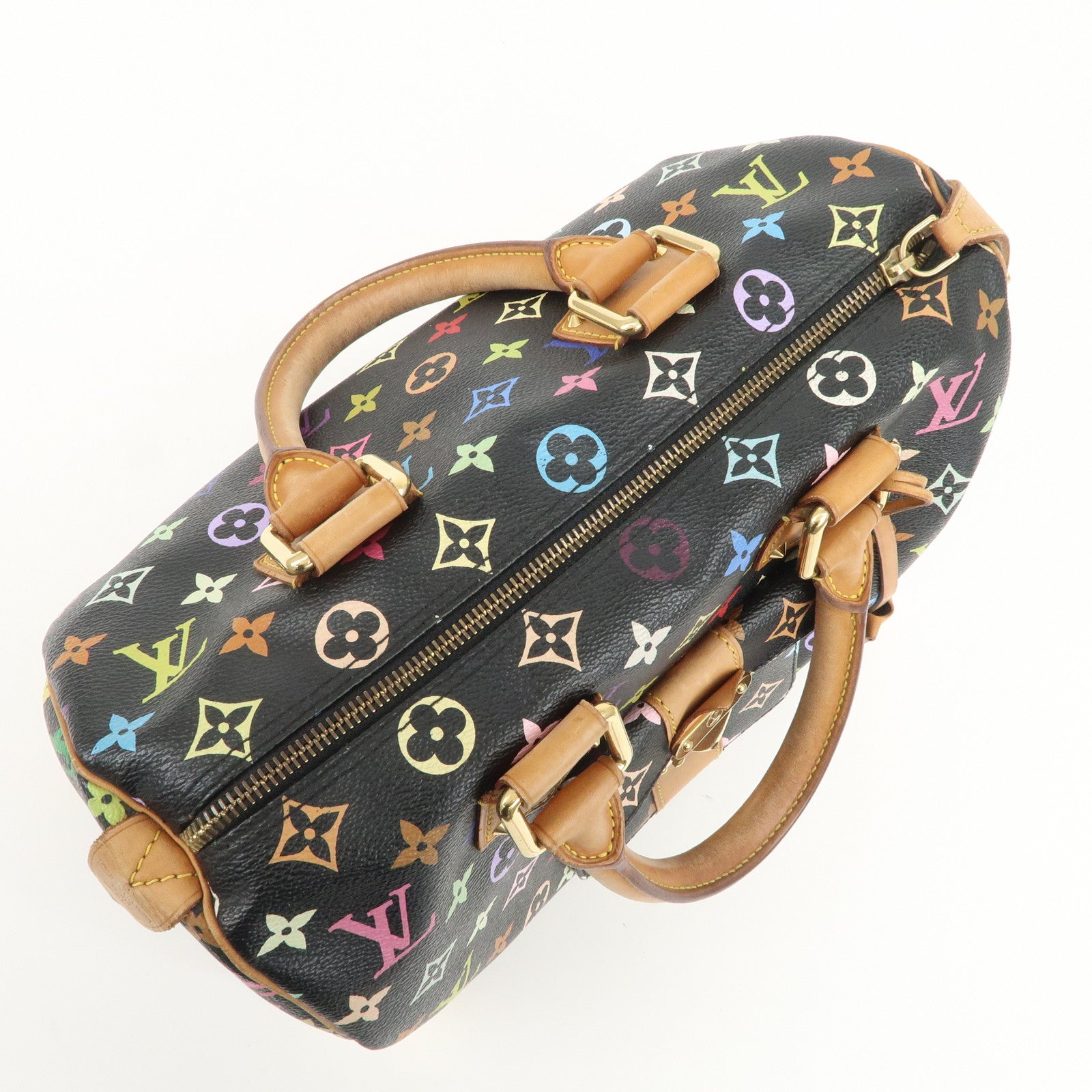 Louis Vuitton Monogram Multicolor Speedy 30 Boston Bag Noir M92642