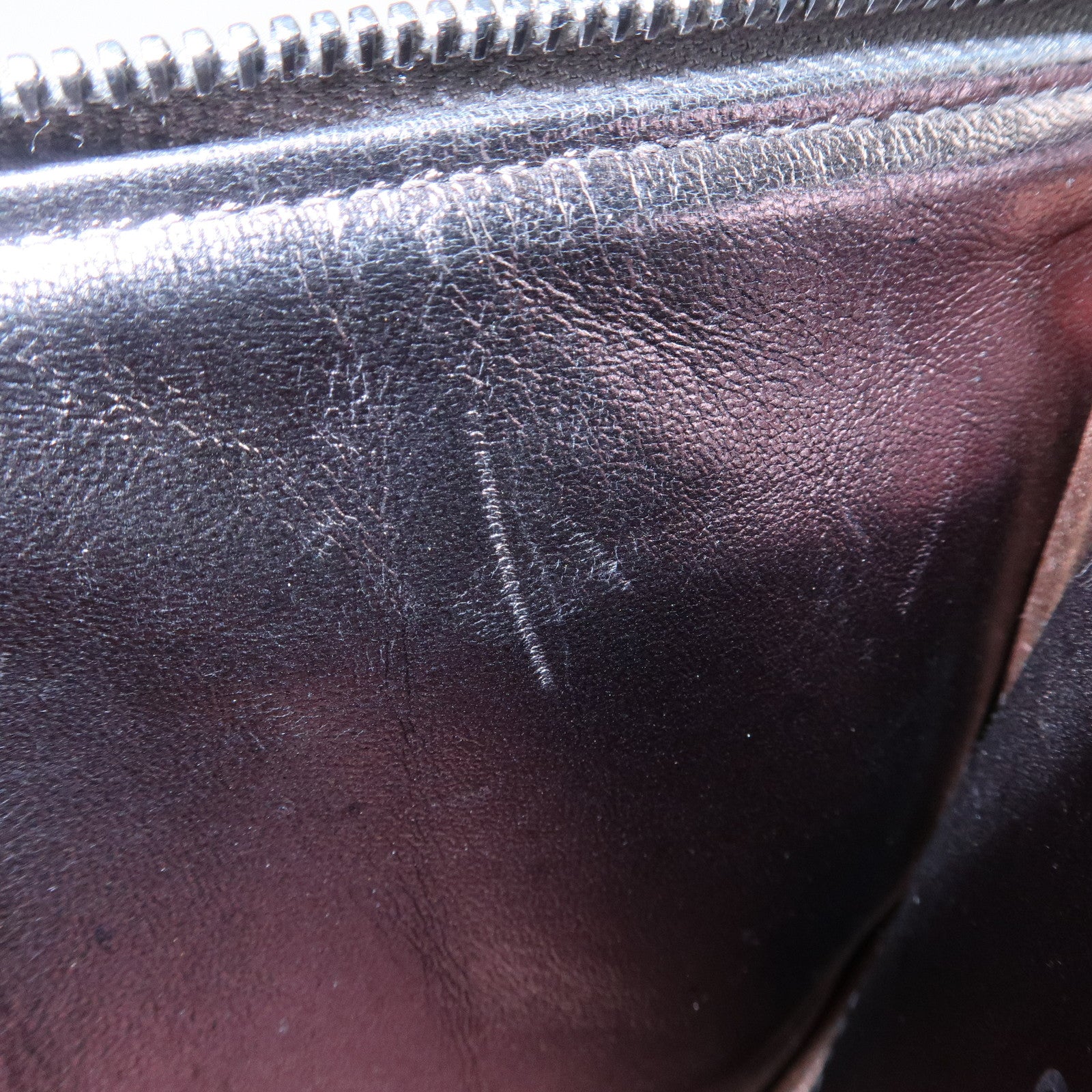 CHANEL Chocolate Bar Leather Clutch Bag Hand Bag Silver