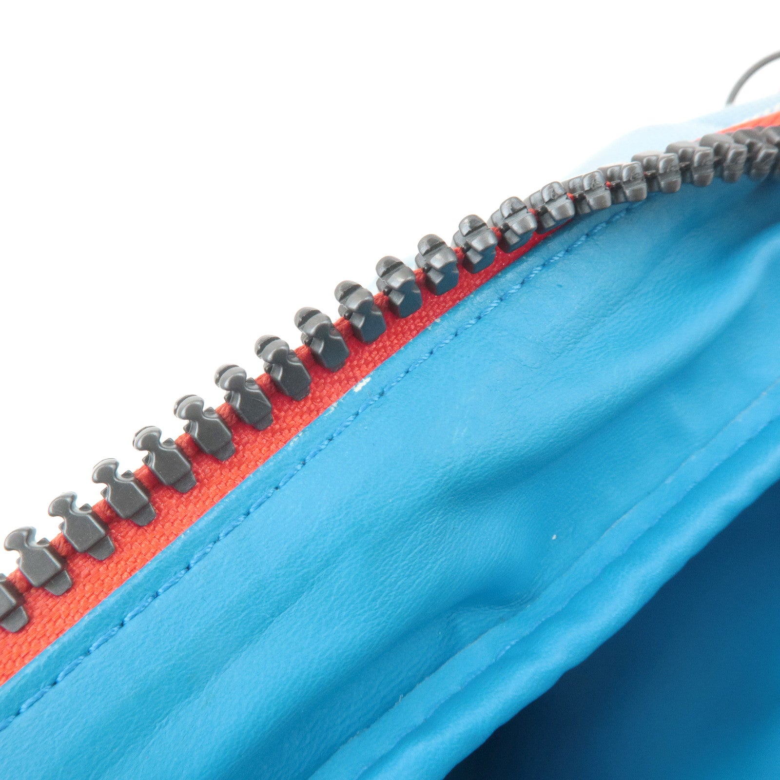 CHANEL Sportsline COCO Mark Nylon Canvas Shoulder Bag Red Blue Used