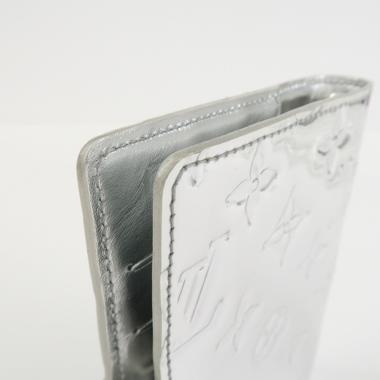 Louis Vuitton Monogram Miroir Agenda PM Planner Cover Argent R20963