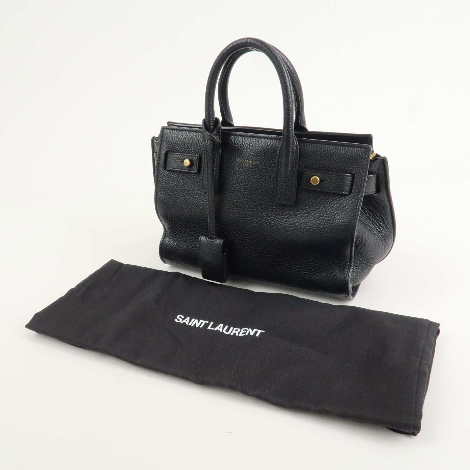 SAINT LAURENT PARIS Sac De Jour 2WAY Bag Hand Bag Black 717449