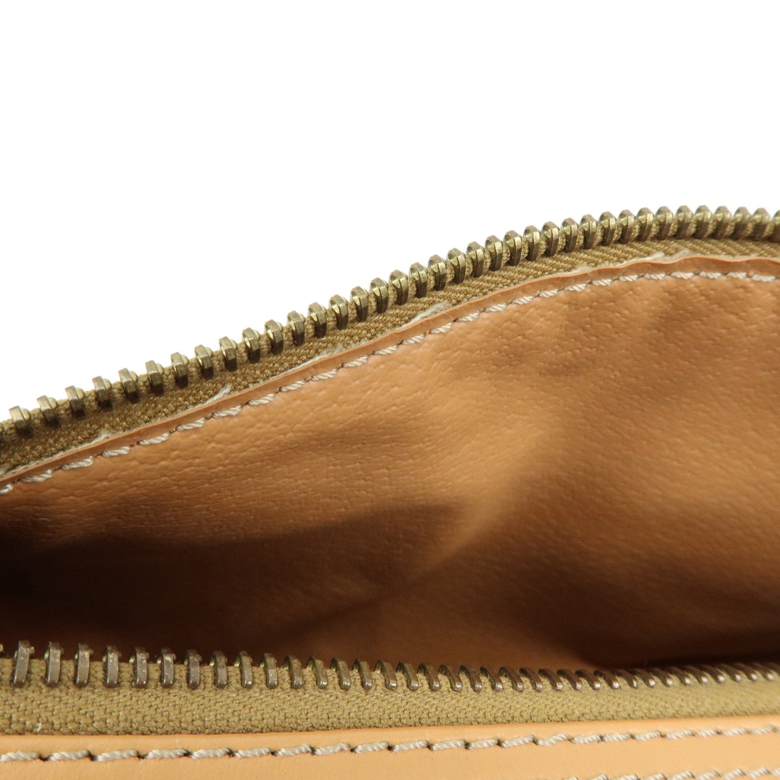 CELINE Macadam PVC Canvas Leather Shoulder Bag Pouch Brown