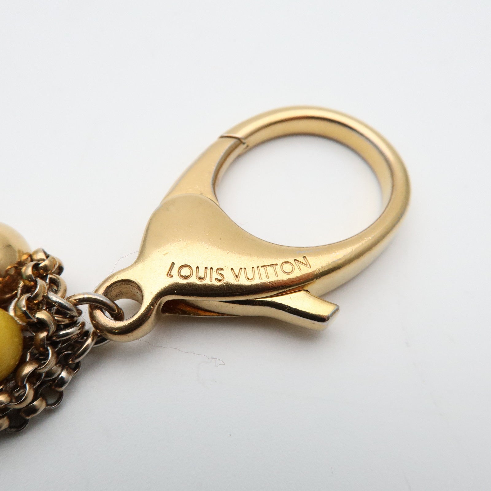 Louis Vuitton Porte Cles Grelots Bag Charm Gold Multicolor M62227
