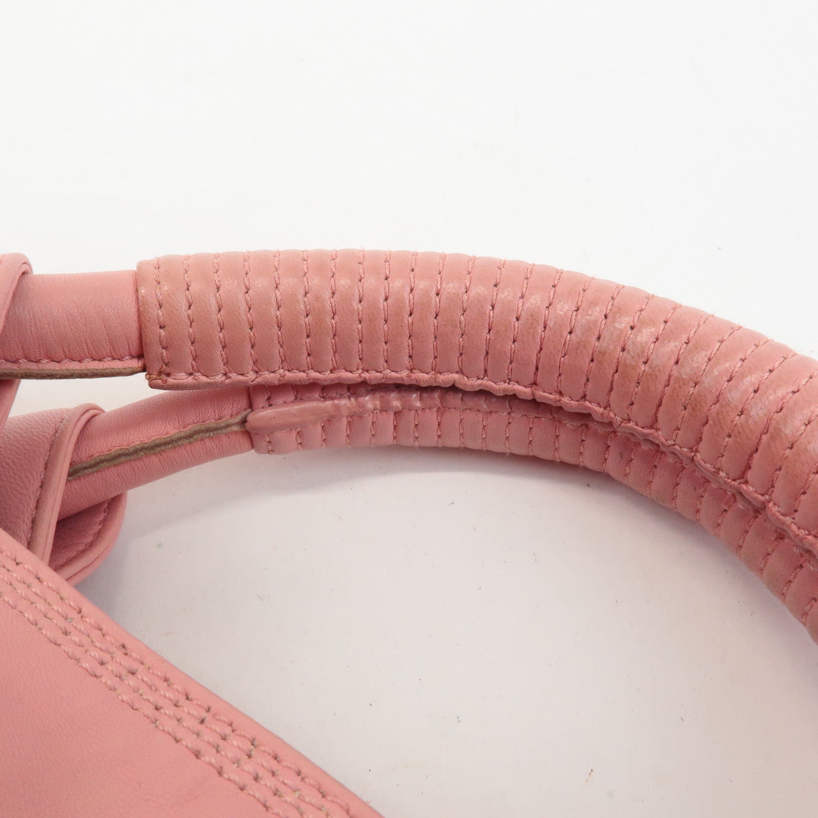 LOEWE Anagram Leather Nappa Aire Shoulder Hand Bag Pink Used