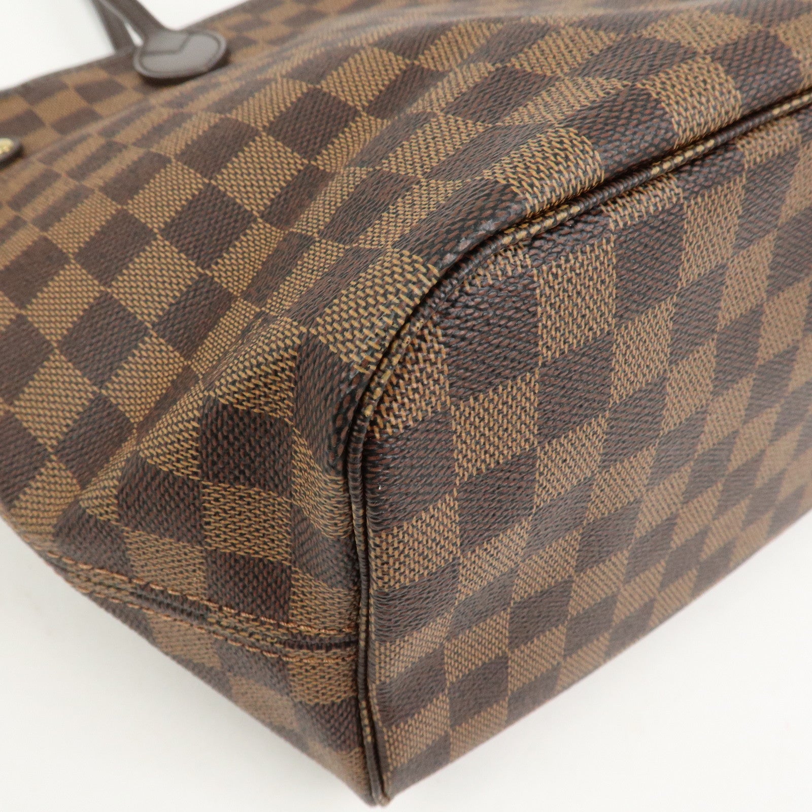 Louis Vuitton Damier Ebene Neverfull MM Tote Bag Cerise N41358