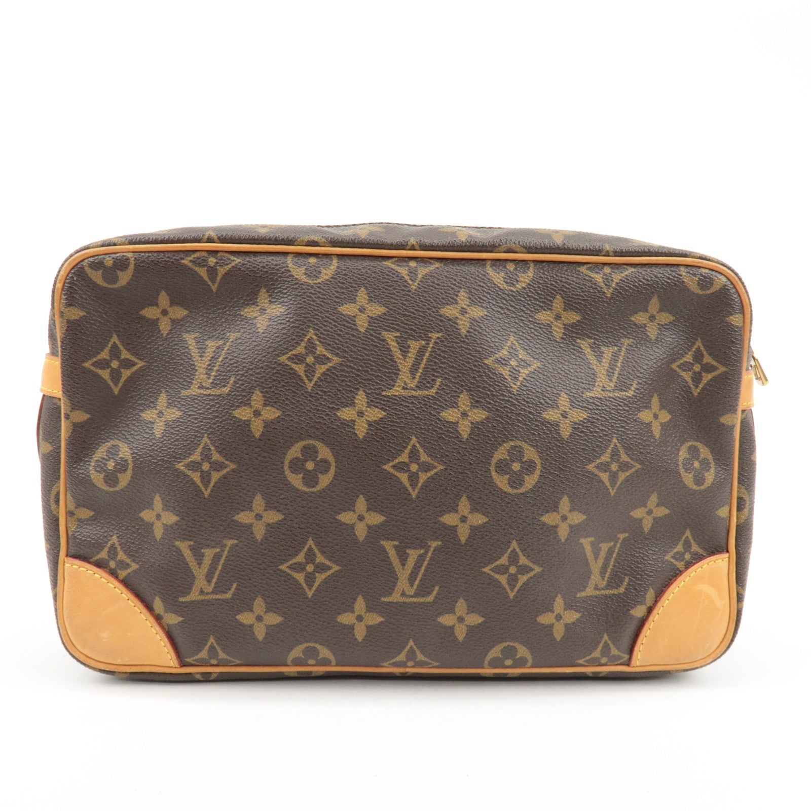 Louis Vuitton Monogram Compiegne 28 Pouch Clutch Bag Brown M51845 Used