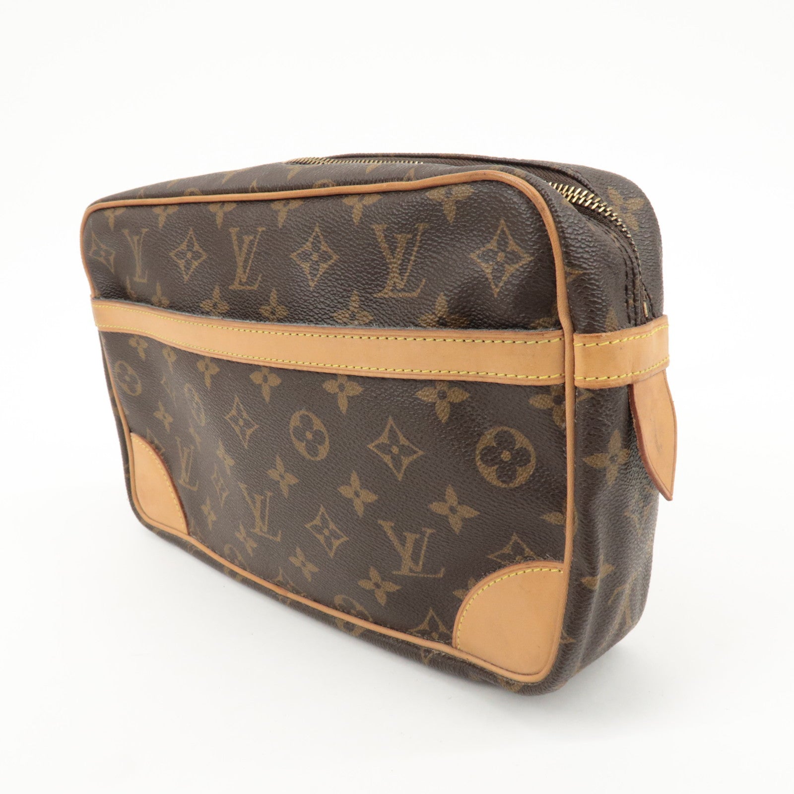 Louis Vuitton Monogram Compiegne 28 Pouch Clutch Bag Brown M51845 Used