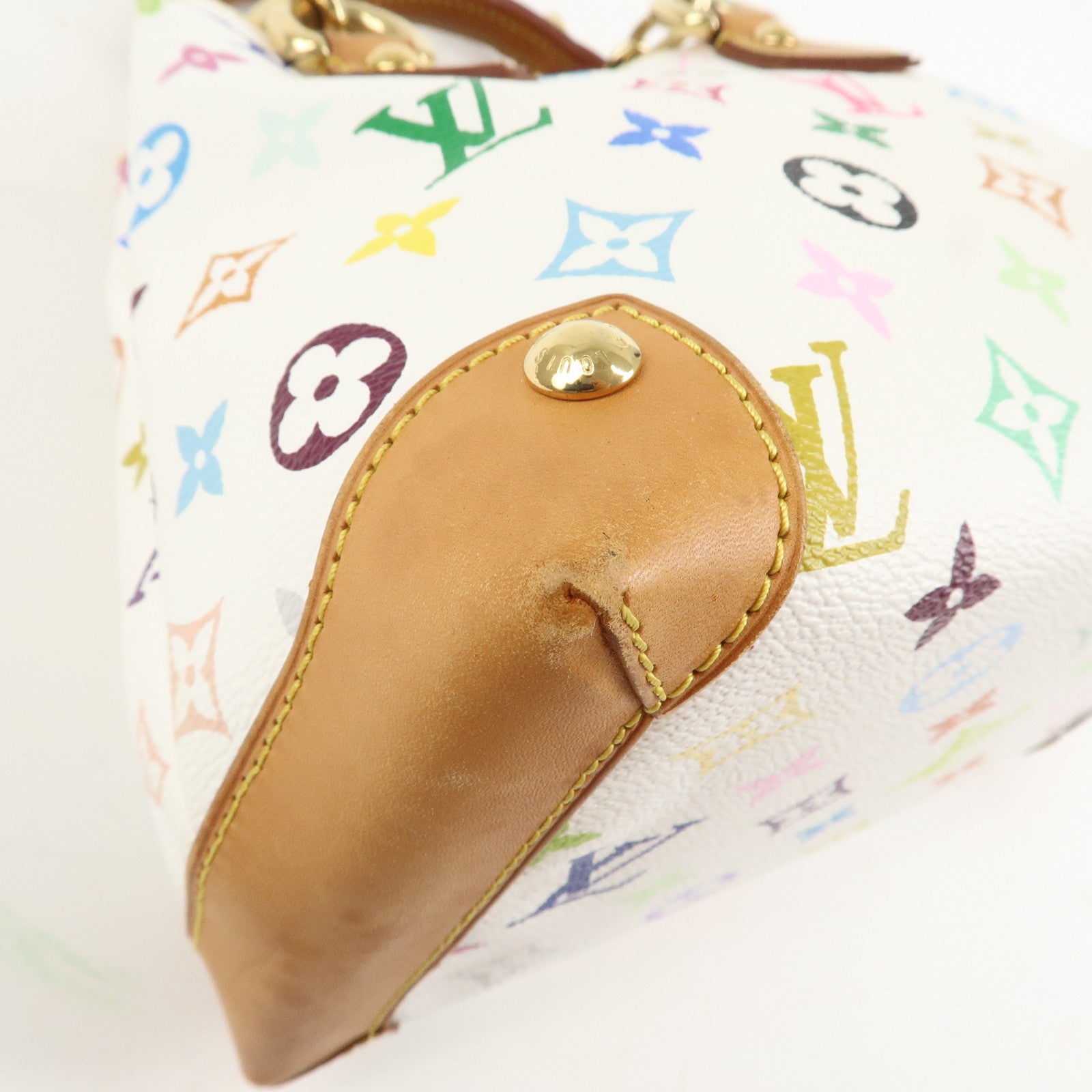 Louis Vuitton Monogram Multicolor Audra Hand Bag Blanc M40047 Used