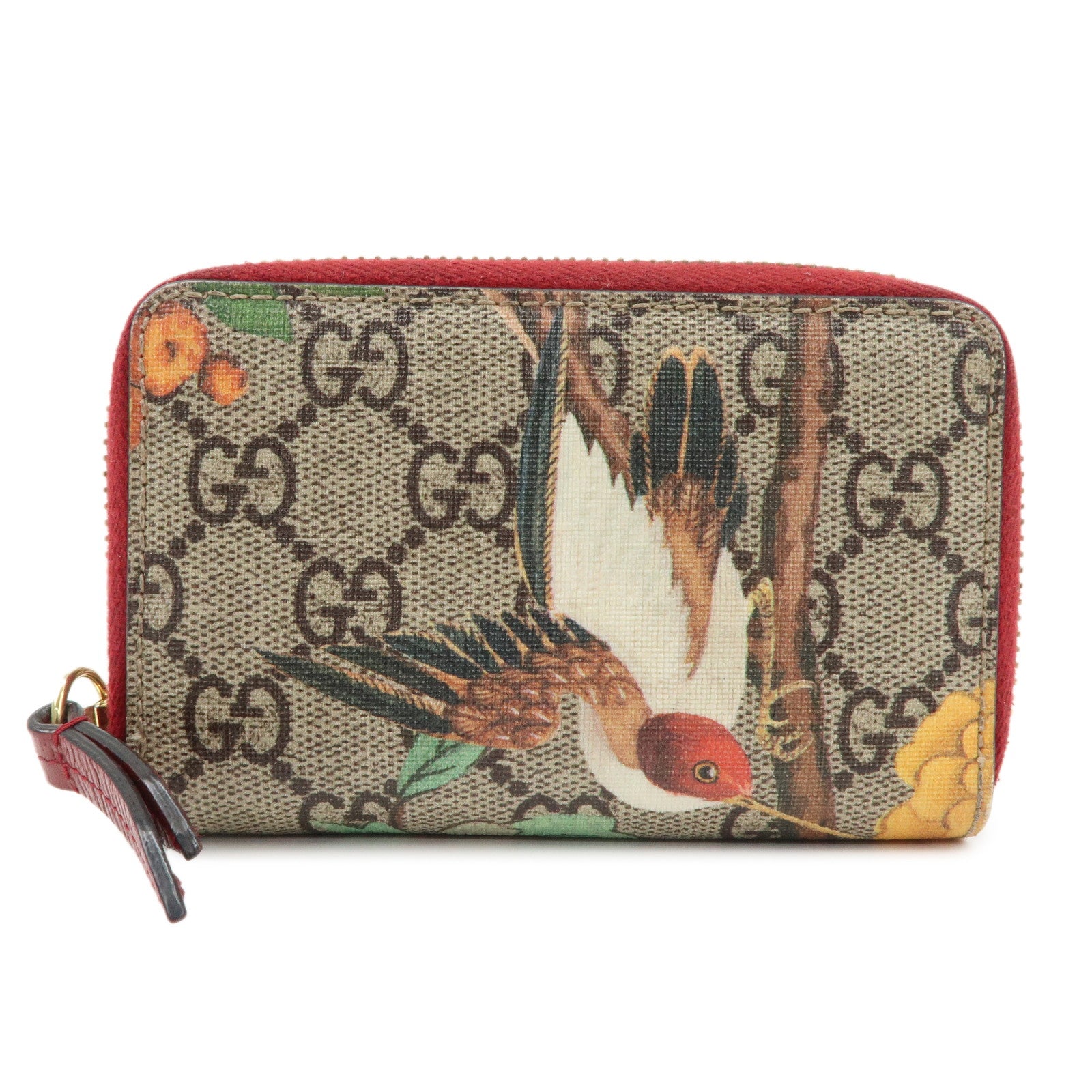 GUCCI GG Supreme Round Zippy Coin Case Beige 424897