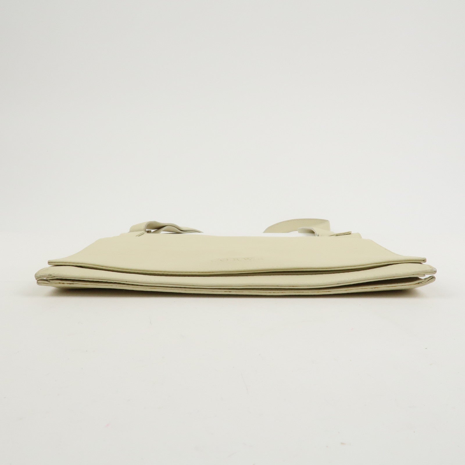 LOEWE Logo Leather Shoulder Bag Crossbody Bag Ivory