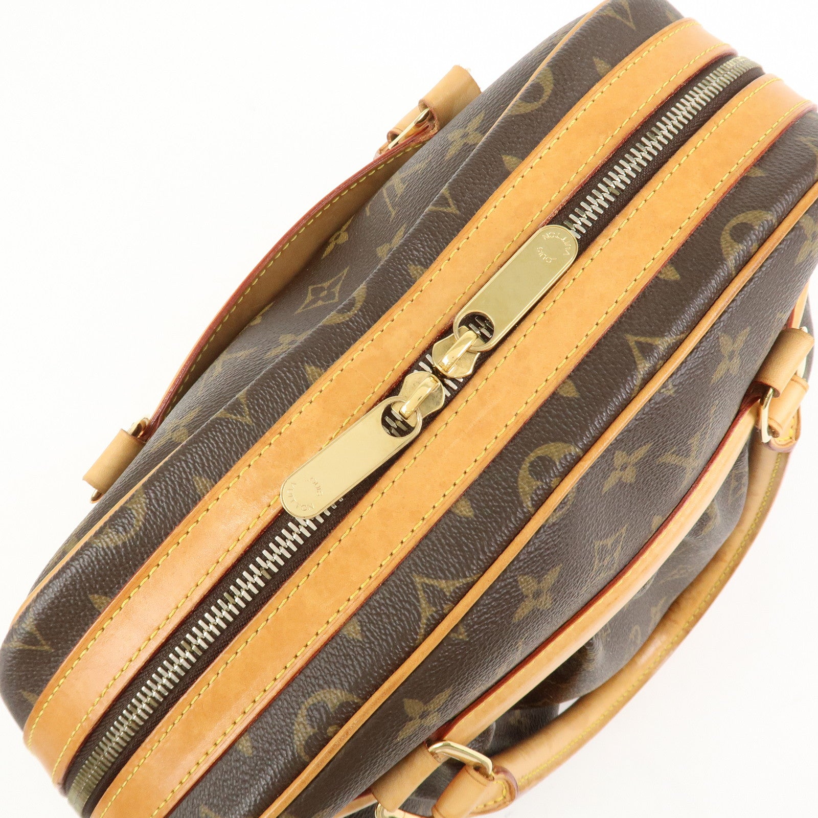 Louis Vuitton Monogram Mitsy Handbag Boston Bag Brown M40058