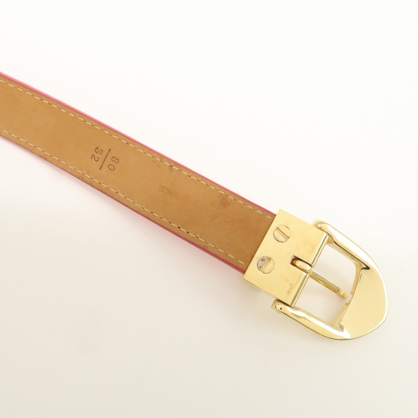Louis Vuitton Monogram Vernis Leather Ceinture Belt 80/32 Framboise M9798