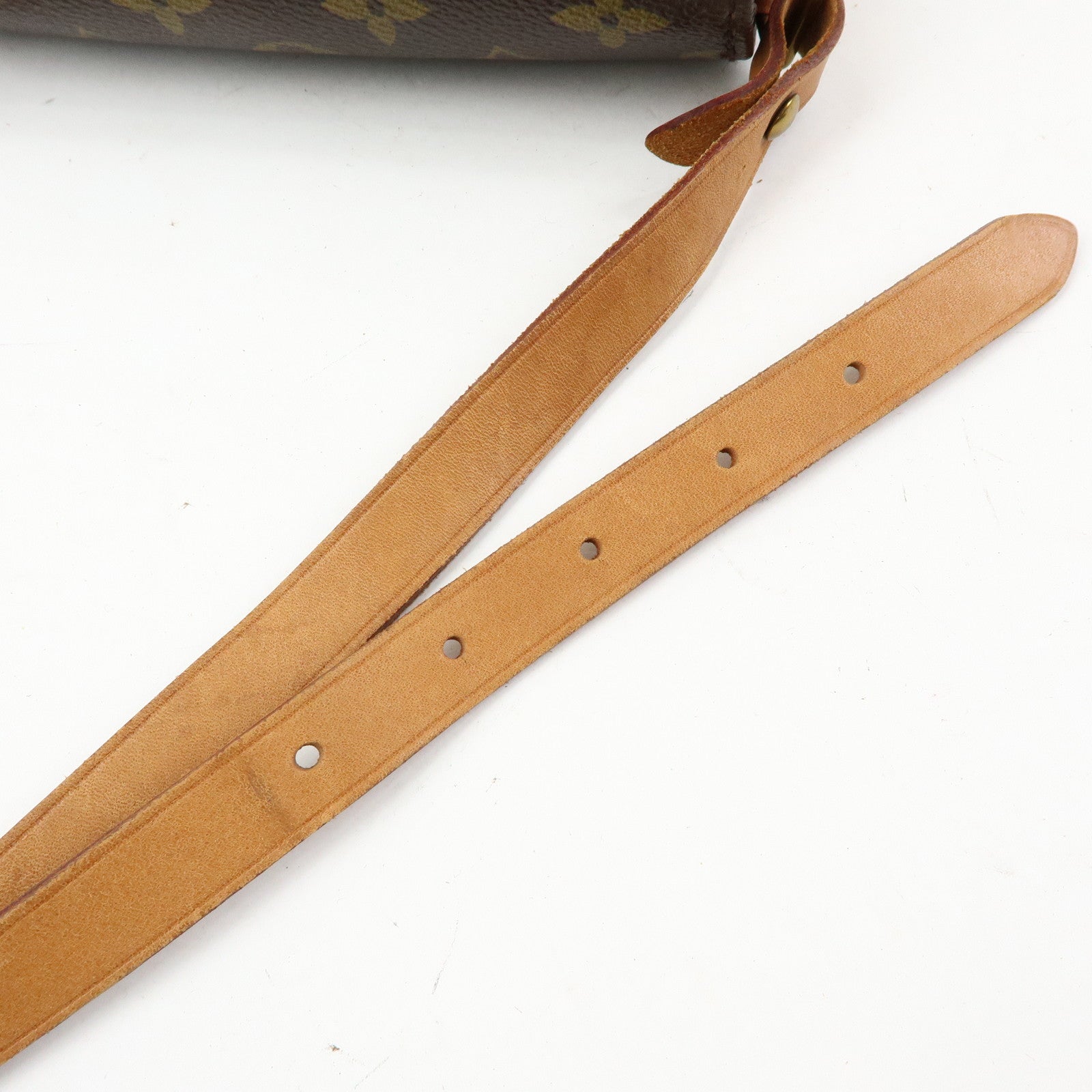 Louis Vuitton Monogram Mini Cartouchiere Shoulder Bag Brown M51254