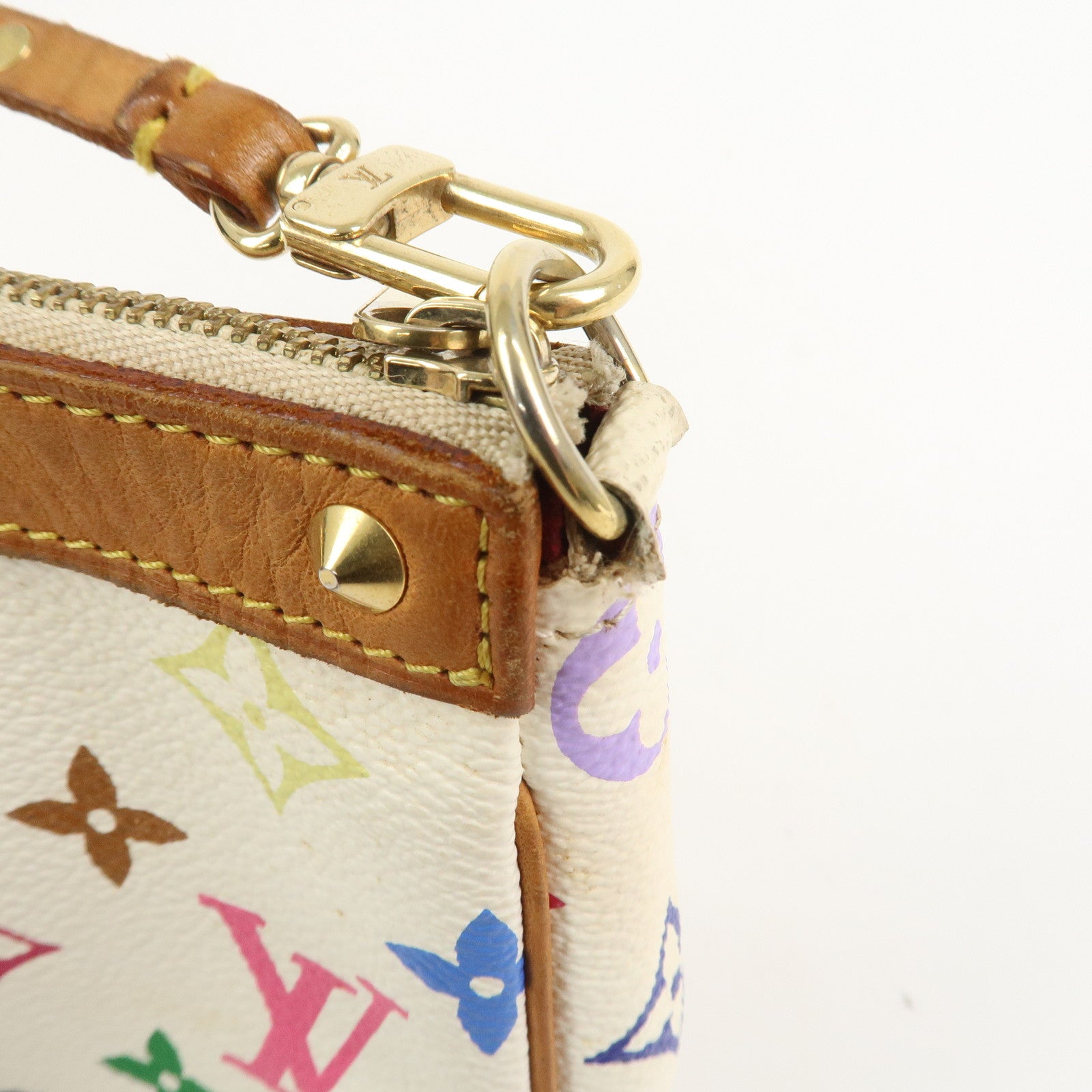 Louis Vuitton Monogram Multicolor Pochette Accessoires Blanc M92649