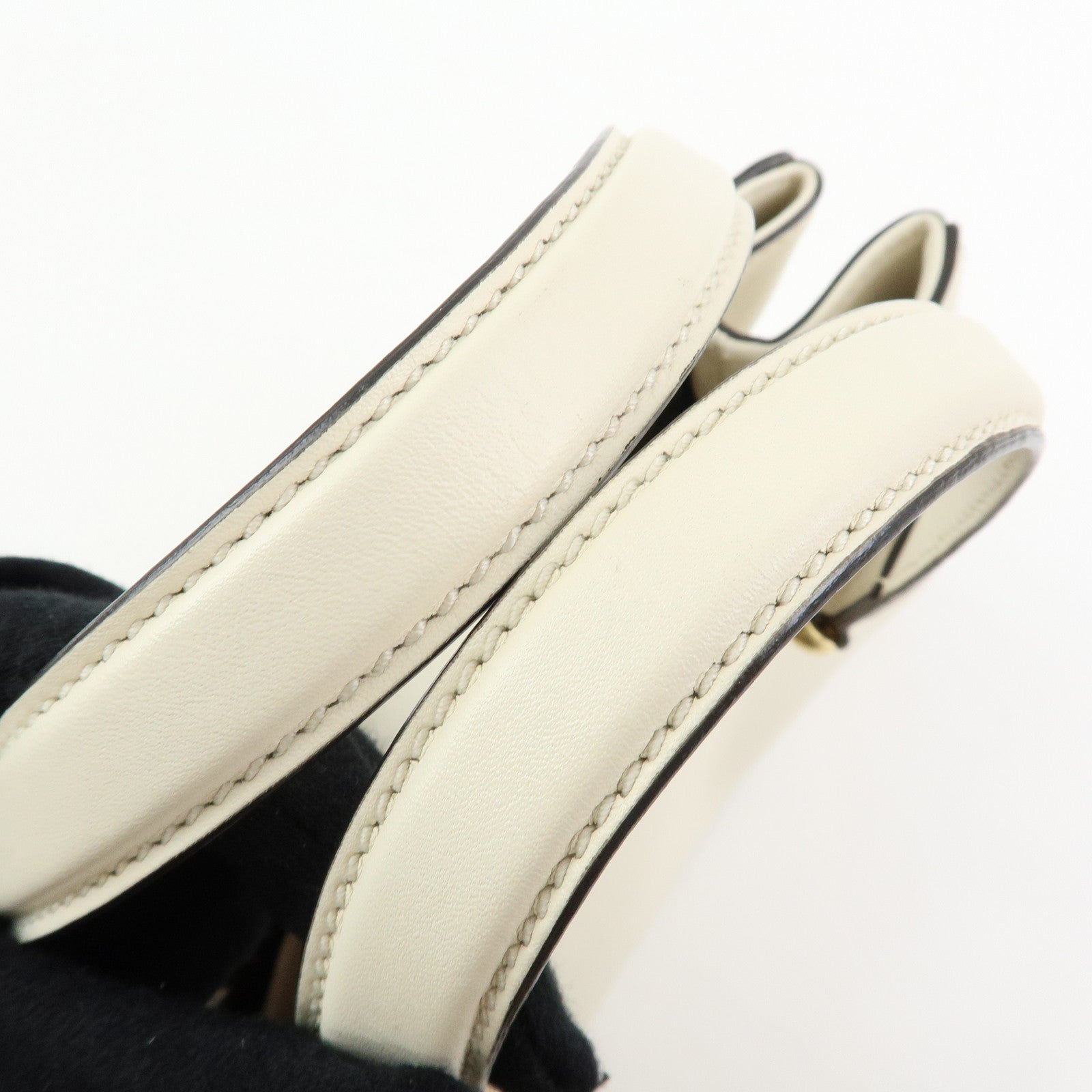 GUCCI Sylvie Sherry Leather 2Way Bag Hand Shoulder Bag White 460381