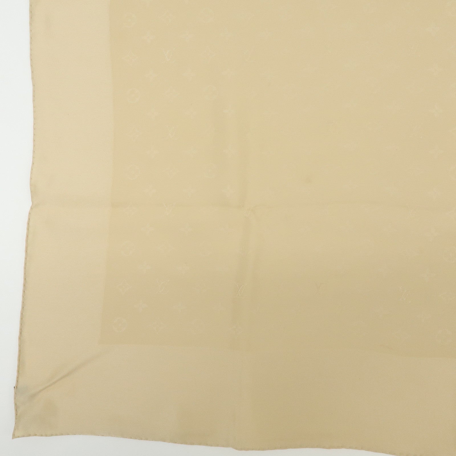 Louis Vuitton Monogram Silk 100% Scarf Beige
