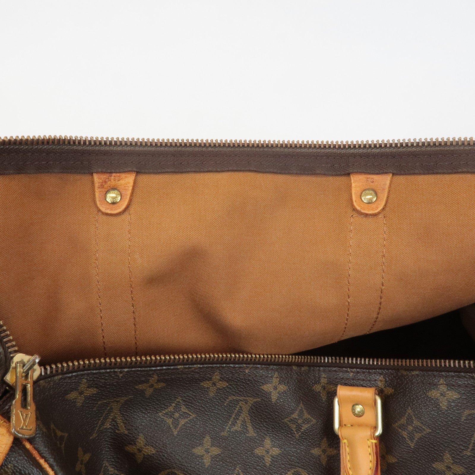 Louis Vuitton Monogram Keep All 60 Boston Bag Hand Bag Brown M41422 Used