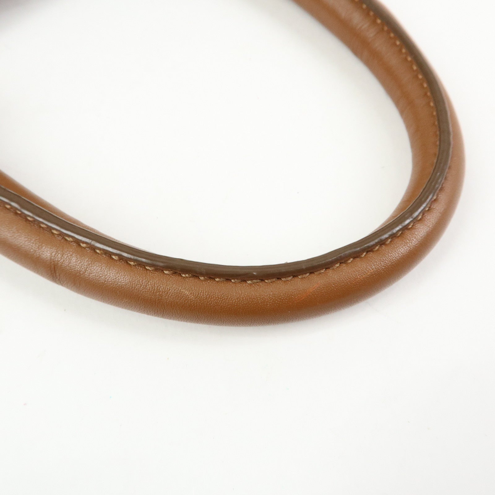 PRADA Logo Leather 2Way Tote Bag Shoulder Bag Brown BN1713