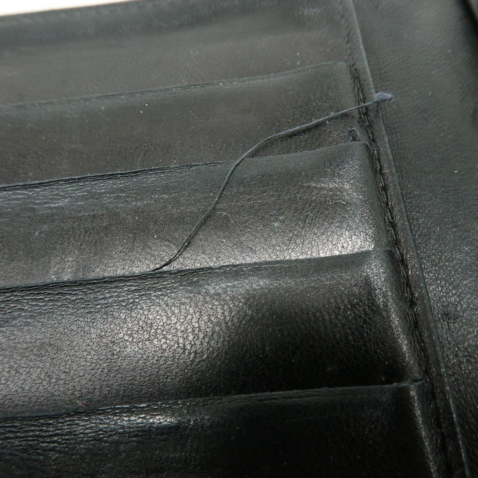 CHANEL COCO Mark Cavierskin Long Wallet Black