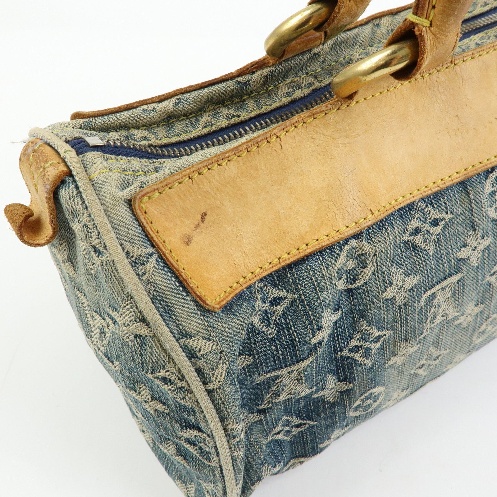 Louis Vuitton Monogram Denim Neo Speedy Boston Bag Blue M95019