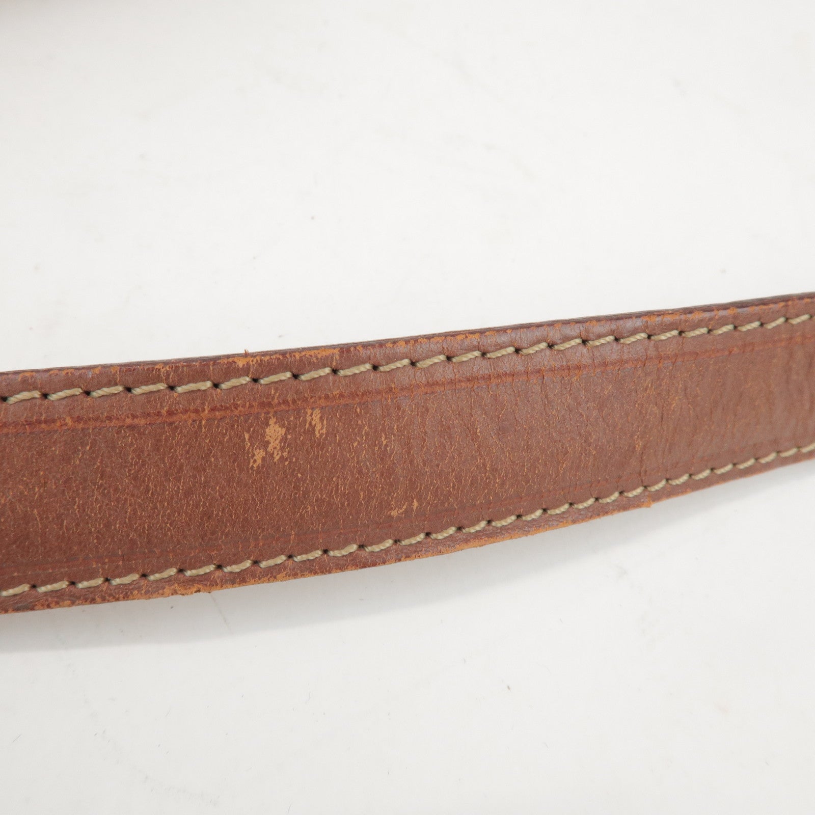 CELINE Macadam PVC Leather Shoulder Bag Beige Brown