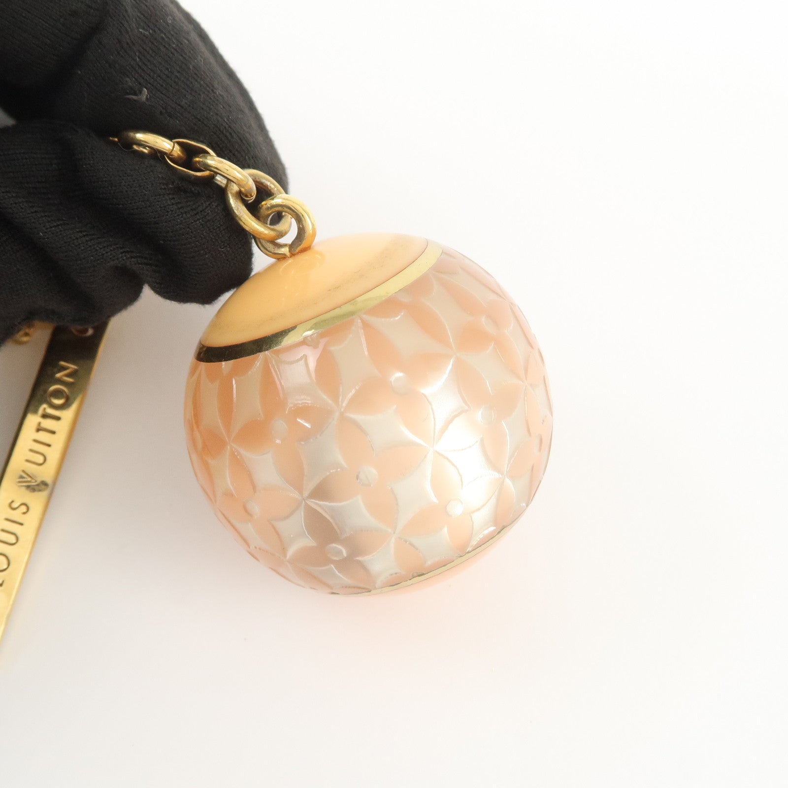 Louis Vuitton Bijou Sac Mini Lin Metal Bag Charm Key Charm M65643