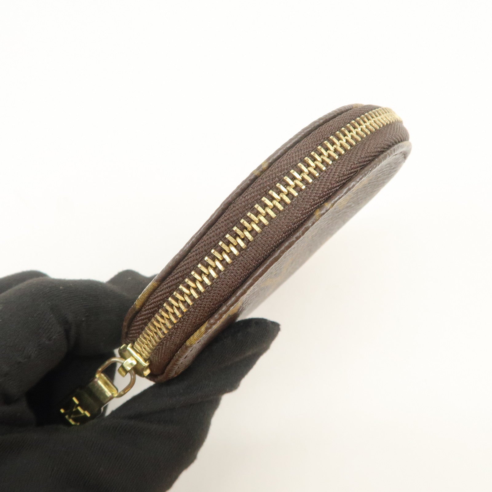 Louis Vuitton Monogram Porte Monnaie Rond Coin Case Brown M61926