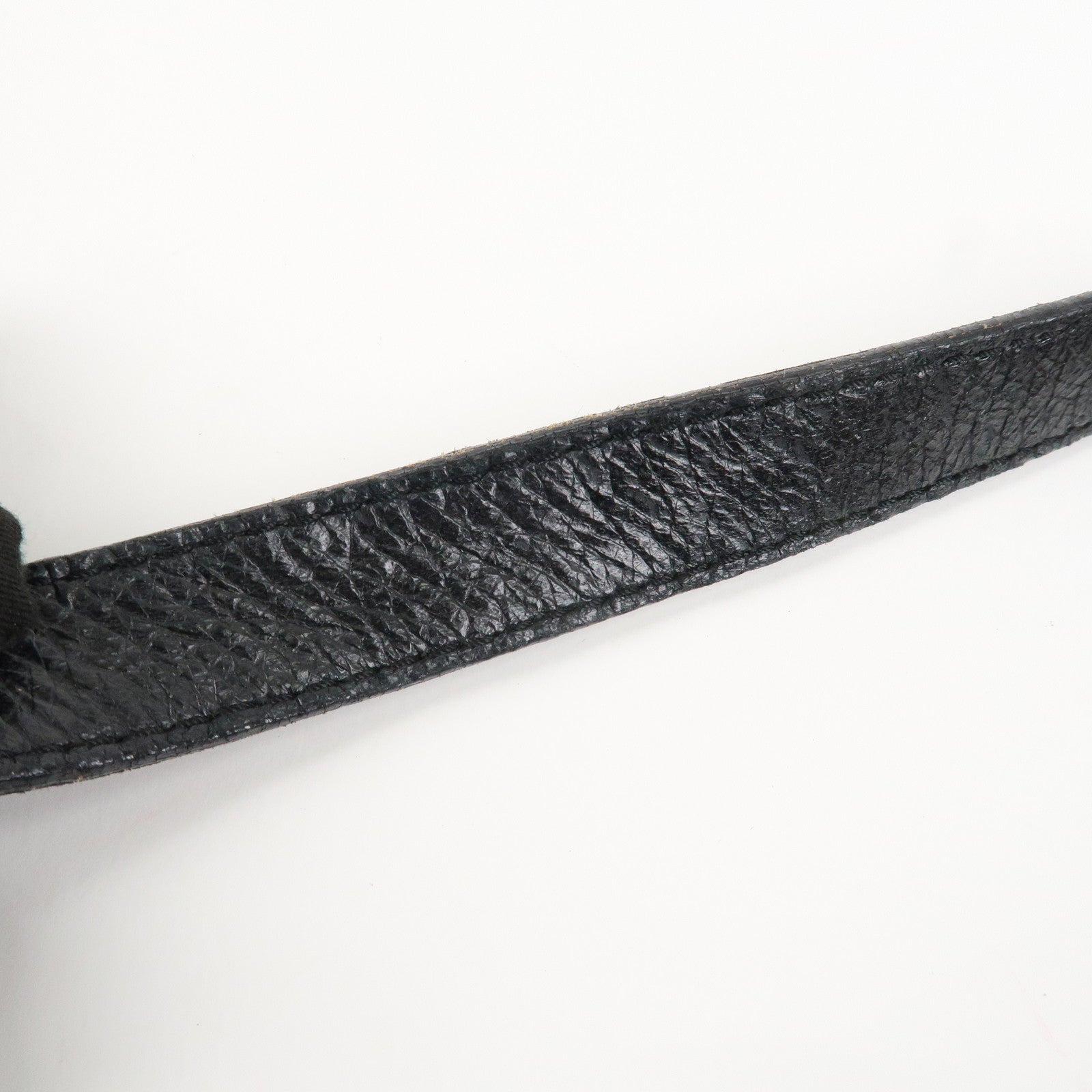 FENDI Leather Shoulder Bag Hand Bag Black 8BR522 Used