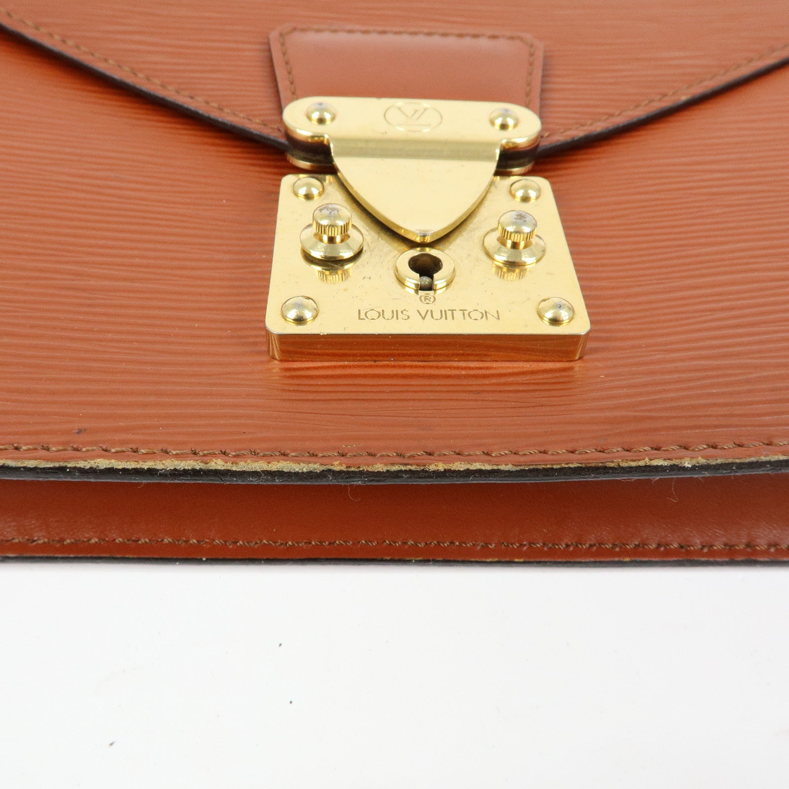 Louis Vuitton Epi Sellier Dragonne Clutch Bag Kenya Brown M52613